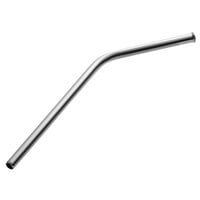 Barfly M37115 6 1/2 inch Stainless Steel Reusable Bent Straw with 1/4 inch Diameter - 12/Pack