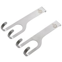 Mercer M30741 Double Hooks For Magnetic Knife / Utensil Bar   - 2/Pack