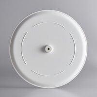 GET ML-1175-AW Madison Avenue 11 3/4 inch Round American White Melamine Display Tray / Plate with Screw Hole for ST-5 Pedestal