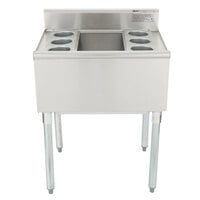 Eagle Group B2CT-18-7 24 inch Underbar Ice Bin/Cocktail Unit with 7 Circuit Cold Plate