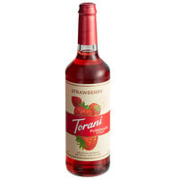 Torani Puremade Strawberry Flavoring Syrup 750 mL Glass Bottle