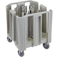 Cambro ADCSC8PKG S-Series Speckled Gray Compact Adjustable Dish Dolly / Caddy - 5 / 8 Column