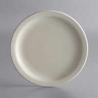 World Tableware NR-8 Kingsmen White 9 inch Ultima Cream White Narrow Rim Round Stoneware Plate - 24/Case