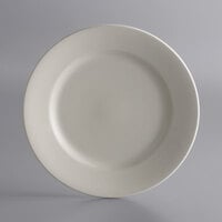 World Tableware PWC-9 Princess White 9 3/4 inch Ultima Cream White Round Rolled Edge Stoneware Plate - 24/Case
