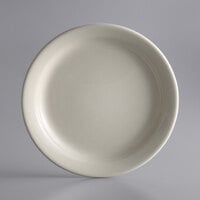 World Tableware NR-7 Kingsmen White 7 1/4 inch Ultima Cream White Narrow Rim Round Stoneware Plate - 36/Case