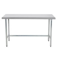 Advance Tabco TGLG-365 36 inch x 60 inch 14 Gauge Open Base Stainless Steel Commercial Work Table