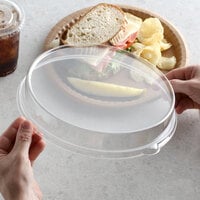 Solut 04629-0200 10 1/4 inch Clear Round Low Dome To-Go Plate Lid - 200/Case