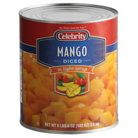 Celebrity #10 Can Diced Mango in Light Syrup - 6/Case