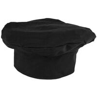 Mercer Culinary Millennia® Customizable Black Chef Beret / Floppy Toque Hat