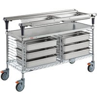Metro Prepmate MultiStation with 11 Accessories and Solid Galvanized Stainless Steel Cart and Super Erecta Pro Shelving - 18 inch x 48 inch