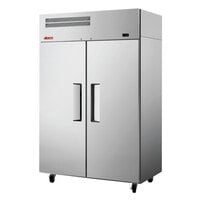 Turbo Air EF47-2-N-V E-Line 52 inch Solid 2 Door Reach-In Freezer