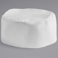 Mercer Culinary Millennia® Customizable White Baker's Skull Cap / Pill Box Hat M60075WH - Regular Size