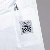 Chef Revival Silver Knife and Steel J005 Unisex White Customizable Short Sleeve Chef Jacket - XL