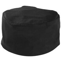 Mercer Culinary Millennia® M60075 Customizable Black Baker's Skull Cap / Pill Box Hat - Regular Size