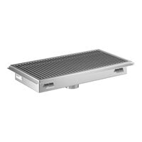 Regency 18" x 36" 14-Gauge Stainless Steel Floor Trough with Grate