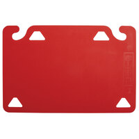 San Jamar CBQG1218RD QuadGrip™ 18 inch x 12 inch x 1/8 inch Red Cutting Board Refill   - 2/Pack