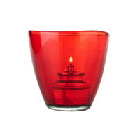 Sterno 80555 Helix 3 1/2 inch Red Votive Liquid Candle Holder