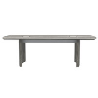 Safco MNC8LGS Medina 8' Steel Gray Rectangular Conference Table
