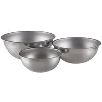 Vollrath 3 Piece Heavy-Duty Stainless Steel Mixing Bowl Set - 3/Set