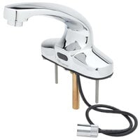 T&S EC-3103-VF05-HG ChekPoint Deck Mounted Hands-Free Sensor Faucet with 4 7/8 inch Rigid Cast Spout, 0.5 GPM Vandal-Resistant Spray Device, Hydro-Generator Power Supply, and Mechanical Mixing Valve