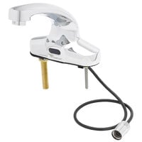 T&S EC-3104-VF05-HG ChekPoint Deck Mounted Hands-Free Sensor Faucet with 4 13/16 inch Rigid Cast Spout, 0.5 GPM Vandal-Resistant Spray Device, Hydro-Generator Power Supply, and Mechanical Mixing Valve