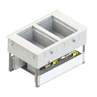 Vollrath FC-6HC-02120-AD Two Well Modular Drop-In Hot / Cold Food Well with Auto Manifold Drain - 120V