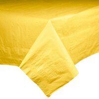 Hoffmaster 220640 54 inch x 108 inch Cellutex Sun Yellow Tissue / Poly Paper Table Cover - 25/Case
