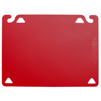San Jamar CBQG1824RD QuadGrip™ 24 inch x 18 inch x 1/8 inch Red Cutting Board Refill - 2/Pack