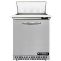 Continental Refrigerator SW27N8C-FB 27 inch 1 Door Cutting Top Front Breathing Refrigerated Sandwich Prep Table