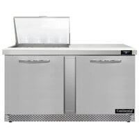 Continental Refrigerator SW60N12M-FB 60" 2 Door Mighty Top Front Breathing Refrigerated Sandwich Prep Table