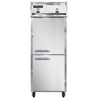 Continental Refrigerator 1RFENSAHD 28 1/2 inch Solid Half Door Dual Temperature Reach-In Refrigerator / Freezer - 22 Cu. Ft.