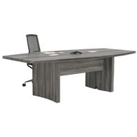 Safco ACTB8LGS Aberdeen 8' Steel Gray Rectangular Conference Table