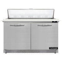 Continental Refrigerator SW48N12C-FB 48 inch 2 Door Cutting Top Front Breathing Refrigerated Sandwich Prep Table