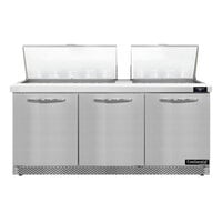 Continental Refrigerator SW72N27M-FB 72" 3 Door Mighty Top Front Breathing Refrigerated Sandwich Prep Table