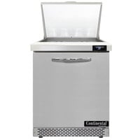 Continental Refrigerator SW27-N-12M-FB 27 inch 1 Door Mighty Top Front Breathing Refrigerated Sandwich Prep Table