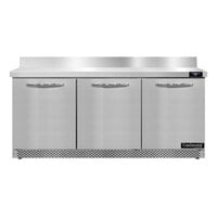 Continental Refrigerator SW72-N-BS-FB 72 inch Front-Breathing Worktop Refrigerator