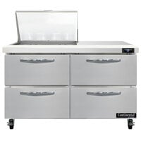 Continental Refrigerator SW48-N-12M-D 48 inch 4 Drawer Mighty Top Refrigerated Sandwich Prep Table