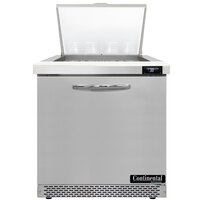 Continental Refrigerator SW32-N-12M-FB 32 inch 1 Door Mighty Top Front Breathing Refrigerated Sandwich Prep Table