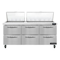 Continental Refrigerator SW72-N-30M-D 72" 6 Drawer Mighty Top Refrigerated Sandwich Prep Table
