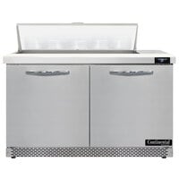 Continental Refrigerator SW48-N-10-FB 48 inch 2 Door Front Breathing Refrigerated Sandwich Prep Table