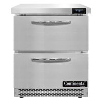 Continental Refrigerator SWF27N-FB-D 27 inch Front Breathing Undercounter Freezer with Two Drawers