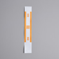 MMF Industries 1160503B16 Orange $50 Self-Adhesive Currency Strap   - 1000/Box