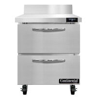 Continental Refrigerator SWF27NBS-D 27 inch Worktop Freezer with Two Drawers and Backsplash