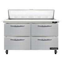 Continental Refrigerator SW48-N-12C-D 48 inch 4 Drawer Cutting Top Refrigerated Sandwich Prep Table