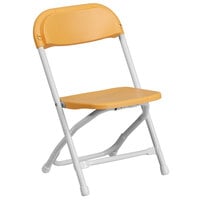 Flash Furniture Y-KID-YL-GG Yellow Kids Plastic Folding Chair
