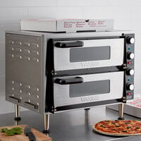Waring WPO350 Countertop Double Pizza / Snack Oven - 240V, 3500W