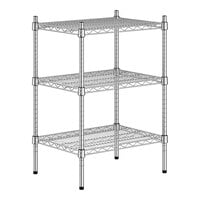 Regency 18" Wide NSF Chrome Wire 3-Shelf Kit with 34" Posts