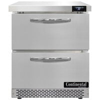 Continental Refrigerator SW27-N-FB-D 27 inch Front Breathing Undercounter Refrigerator with Two Drawers