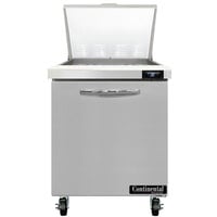 Continental Refrigerator SW27-N-12M 27 inch 1 Door Mighty Top Refrigerated Sandwich Prep Table