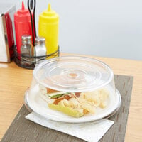 Carlisle 199107 10 1/2 inch to 10 5/8 inch Clear Polycarbonate Plate Cover - 12/Case